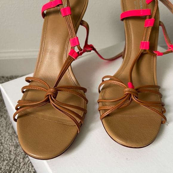 Coach LANA Elegant Strappy Sandal Pump Heel Shoe A0781 Pink/Ginger Size 10 - Picture 12 of 12